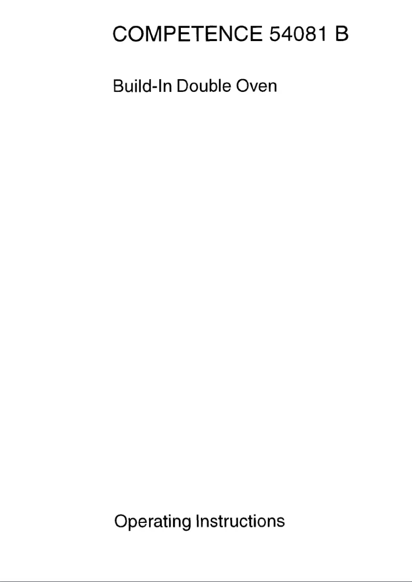 Page 1 of the manual User Manual AEG Competence 54081 B ew