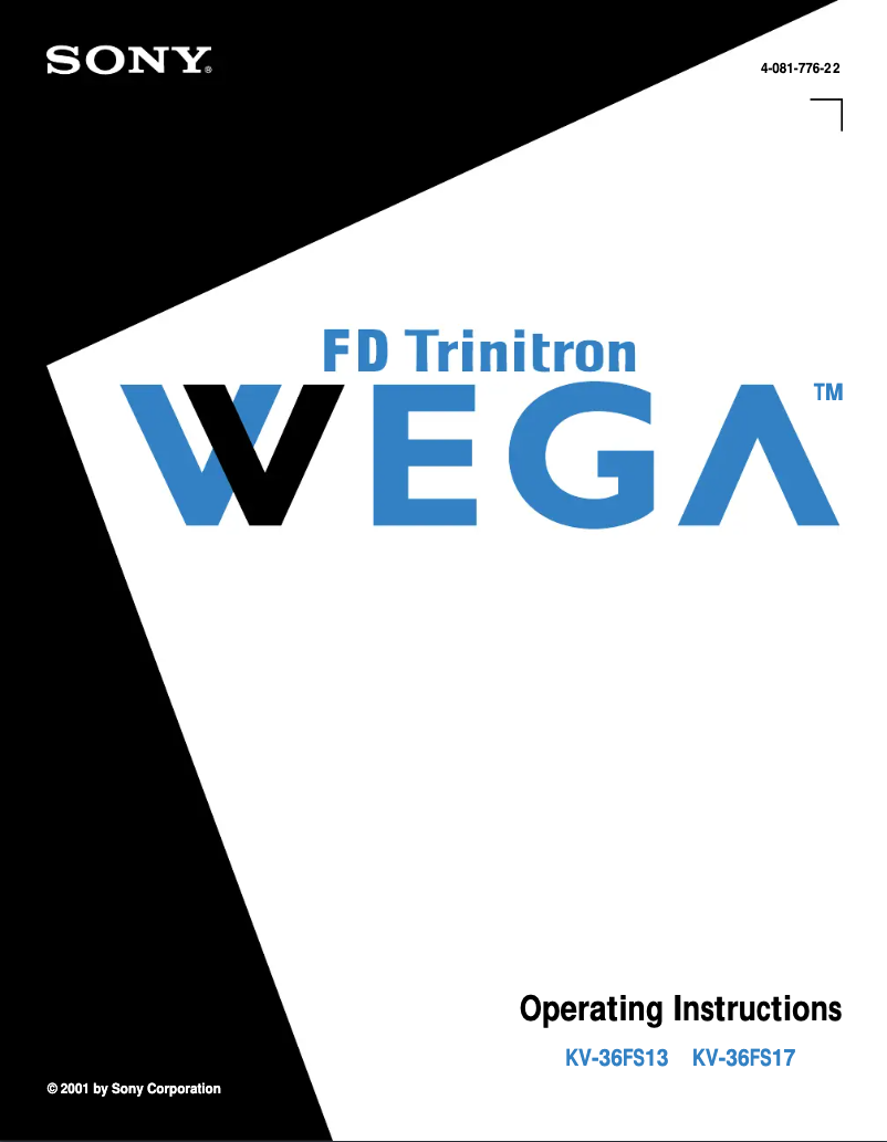 Page 1 of the manual User Manual Sony KV-36FS17