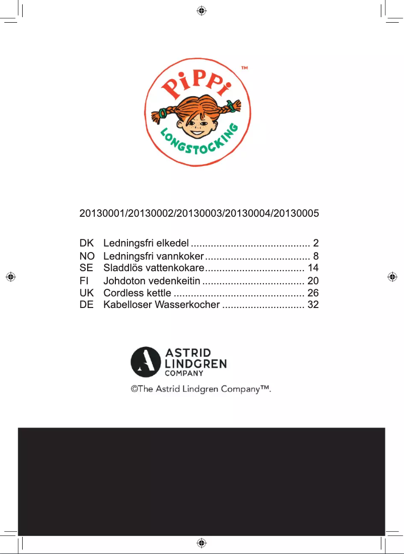 First page image of the manual for 20130004