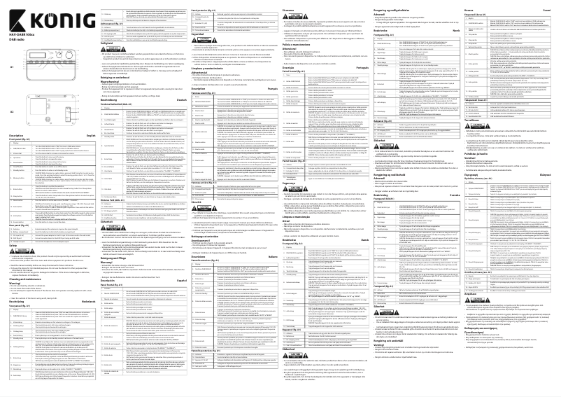 Page 1 of the manual User Manual Konig HAV-DABR100BU