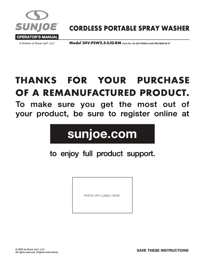 Image de la première page du manuel de l'appareil 24V-PSW2.5-SJG-RM