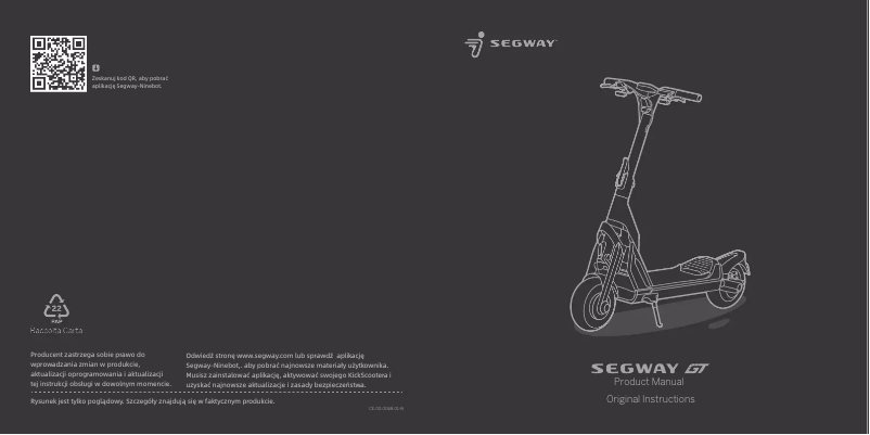 Page 1 of the manual User Manual Segway Ninebot KickScooter GT1E