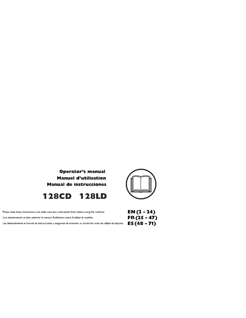 Page 1 of the manual User Manual Husqvarna 128CD