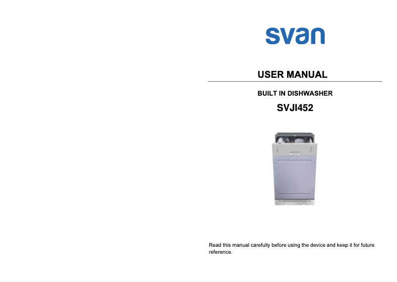 First page image of the manual for SVJI452