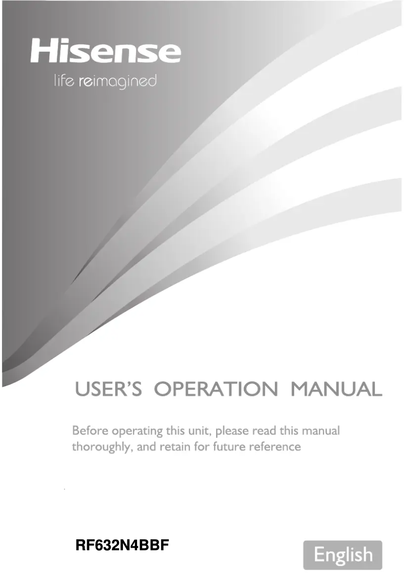 Page 1 of the manual User Manual Hisense RF632N4BBF