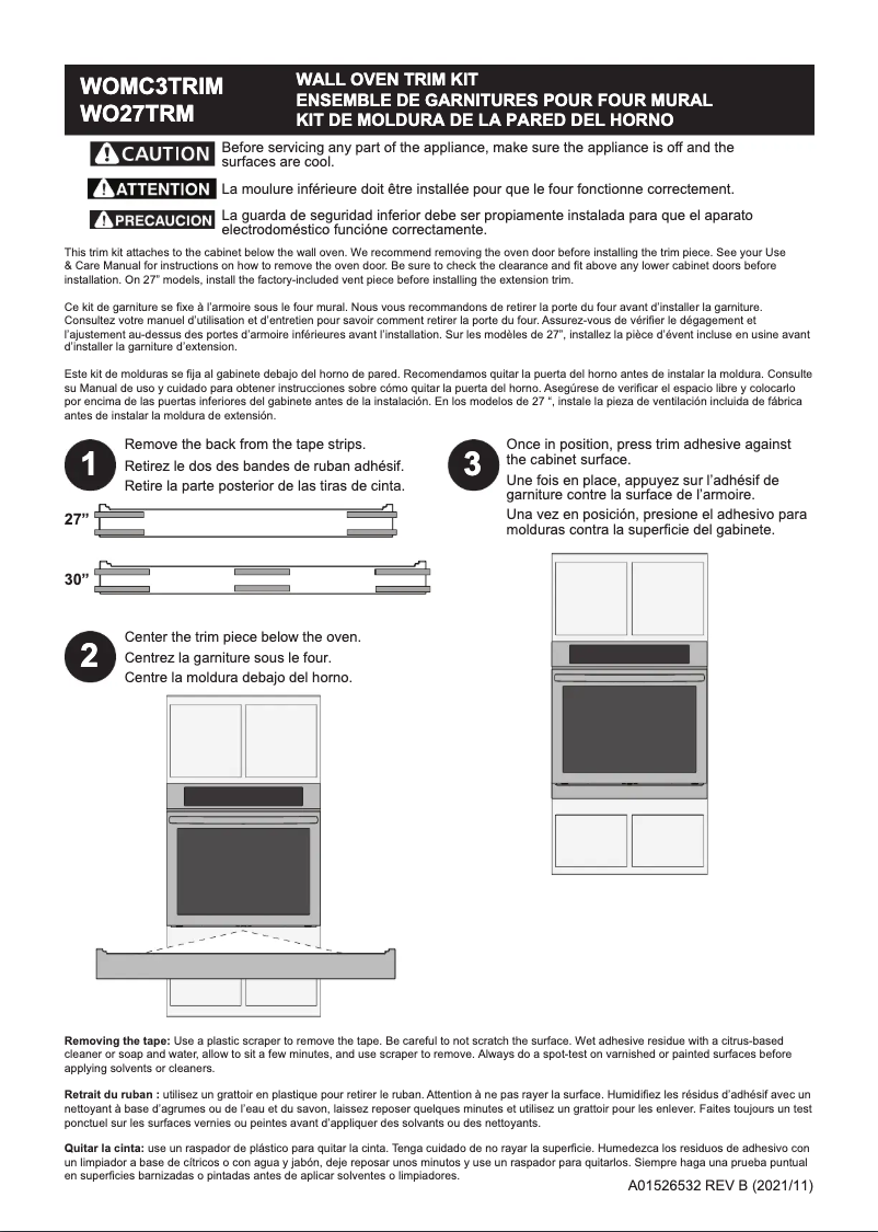 Page 1 of the manual User Manual Frigidaire WO27TRM3DS