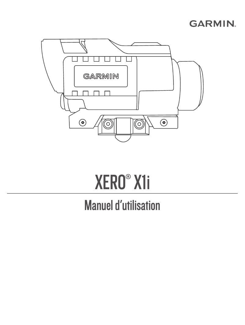 Page 1 of the manual User Manual Garmin Xero X1i