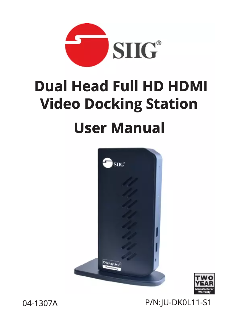 First page image of the manual for JU-DK0L11-S1