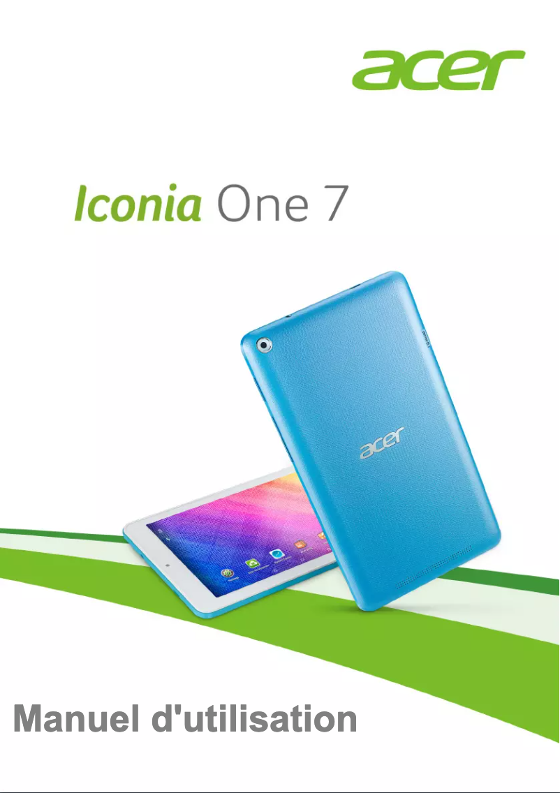 First page image of the manual for Iconia One 7