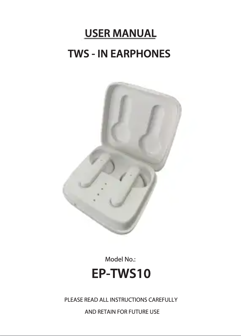 First page image of the manual for EP-TWS10