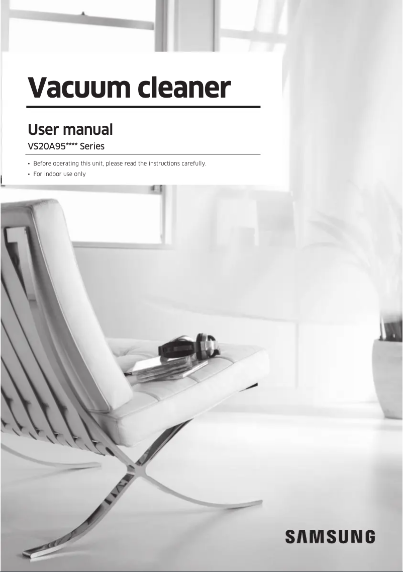 Page 1 of the manual User Manual Samsung Bespoke Jet VS20A95843W