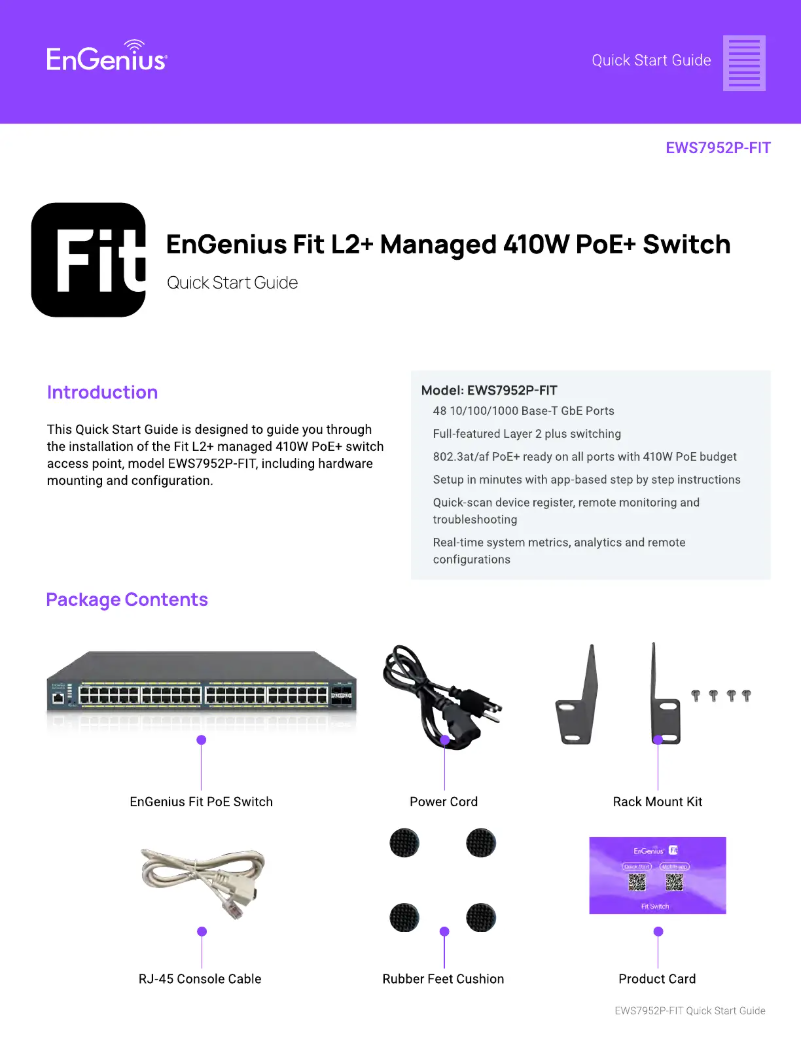 Page 1 of the manual User Manual EnGenius EWS7952P-FIT