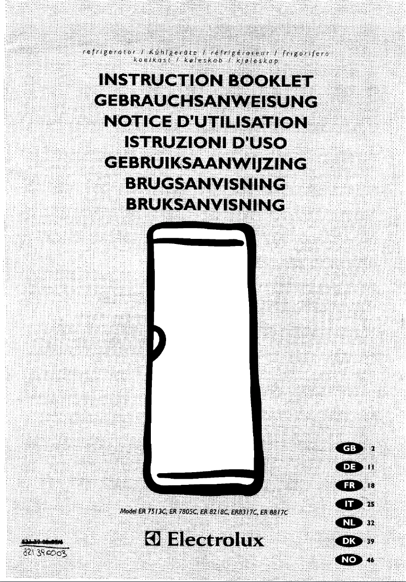 Page 1 of the manual User Manual Electrolux ER 8317 C