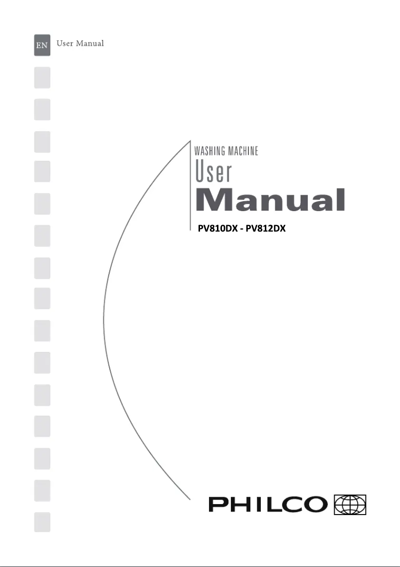 First page image of the manual for PV810DX