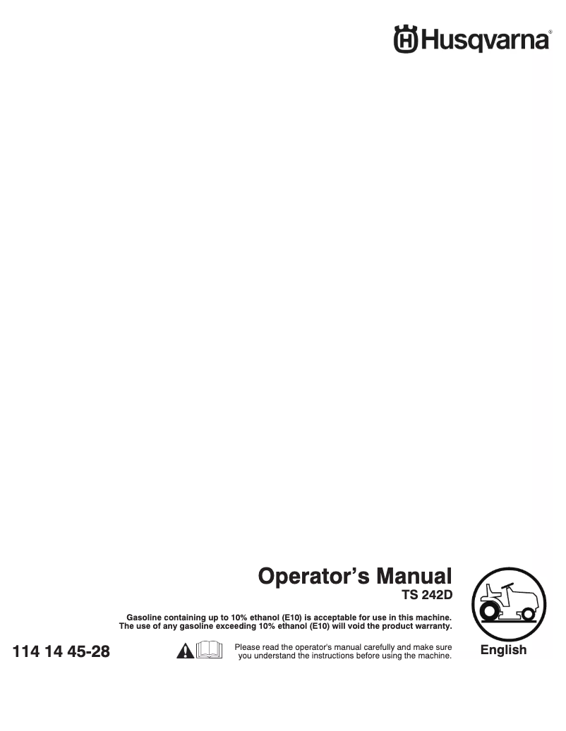 Page 1 of the manual User Manual Husqvarna TS 242D