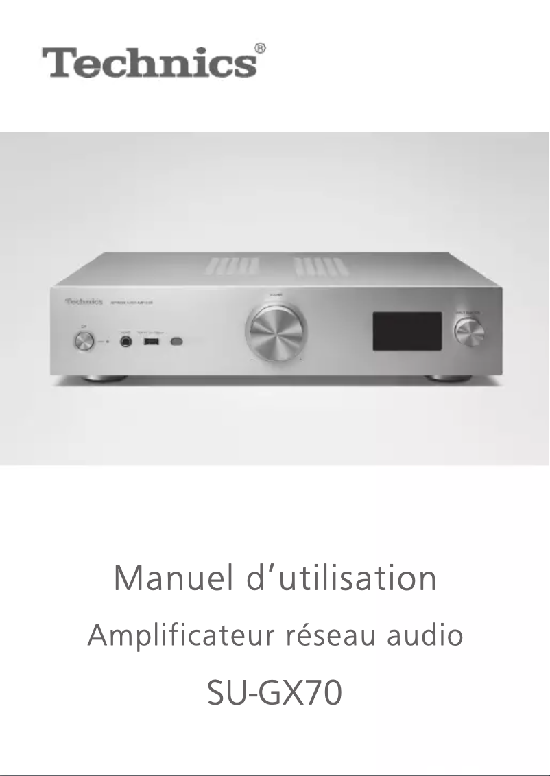 First page image of the manual for SU-GX70