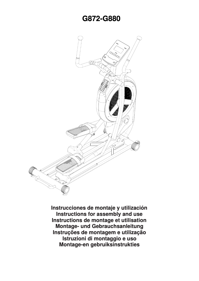First page image of the manual for BG880I