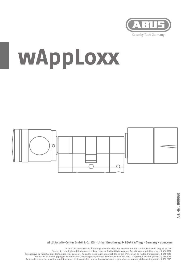 Page 1 de la notice Manuel utilisateur Abus WLX-LMIFA-AP-10