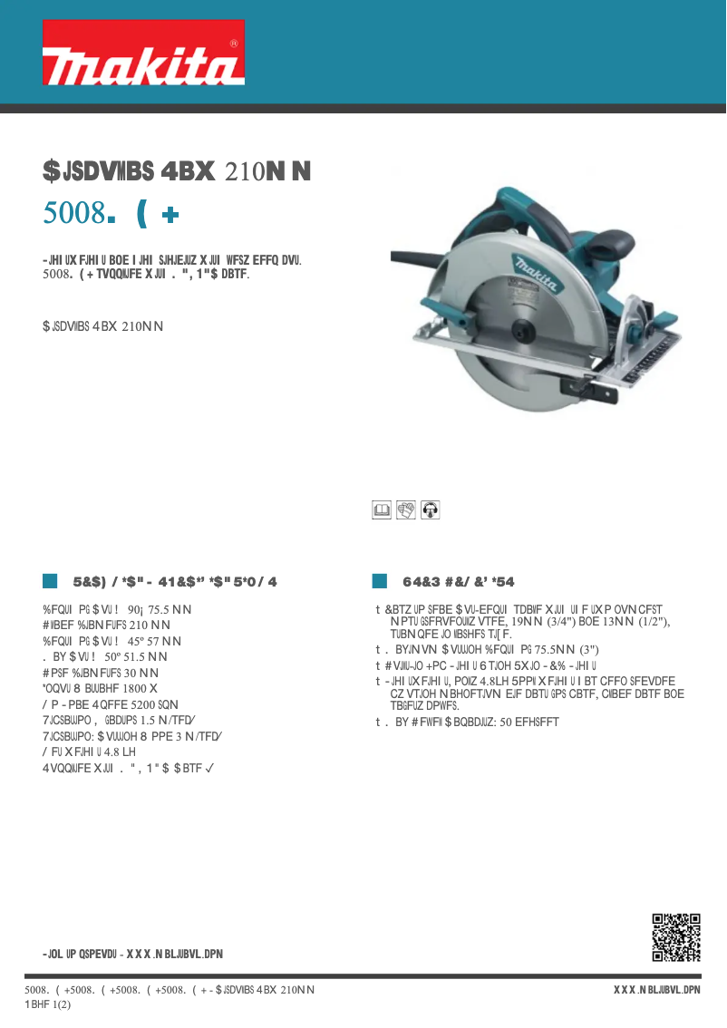 First page image of the manual for 5008MGJ