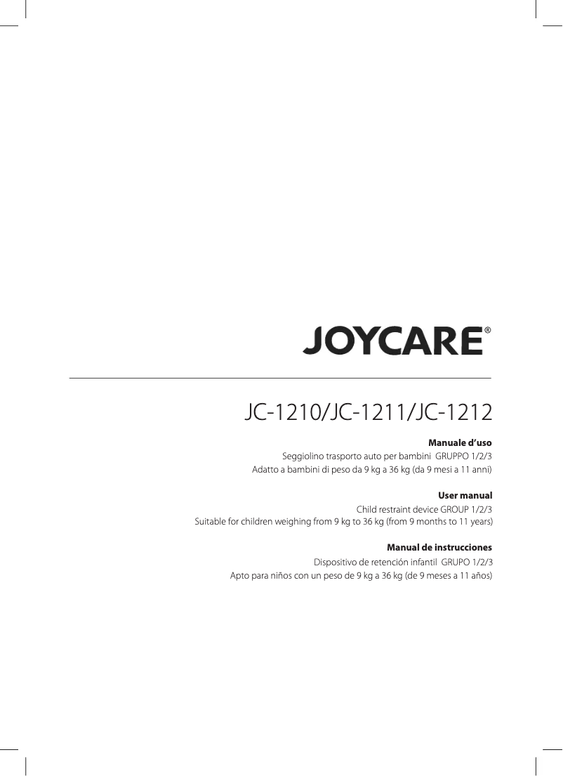 First page image of the manual for Vivace JC-1212