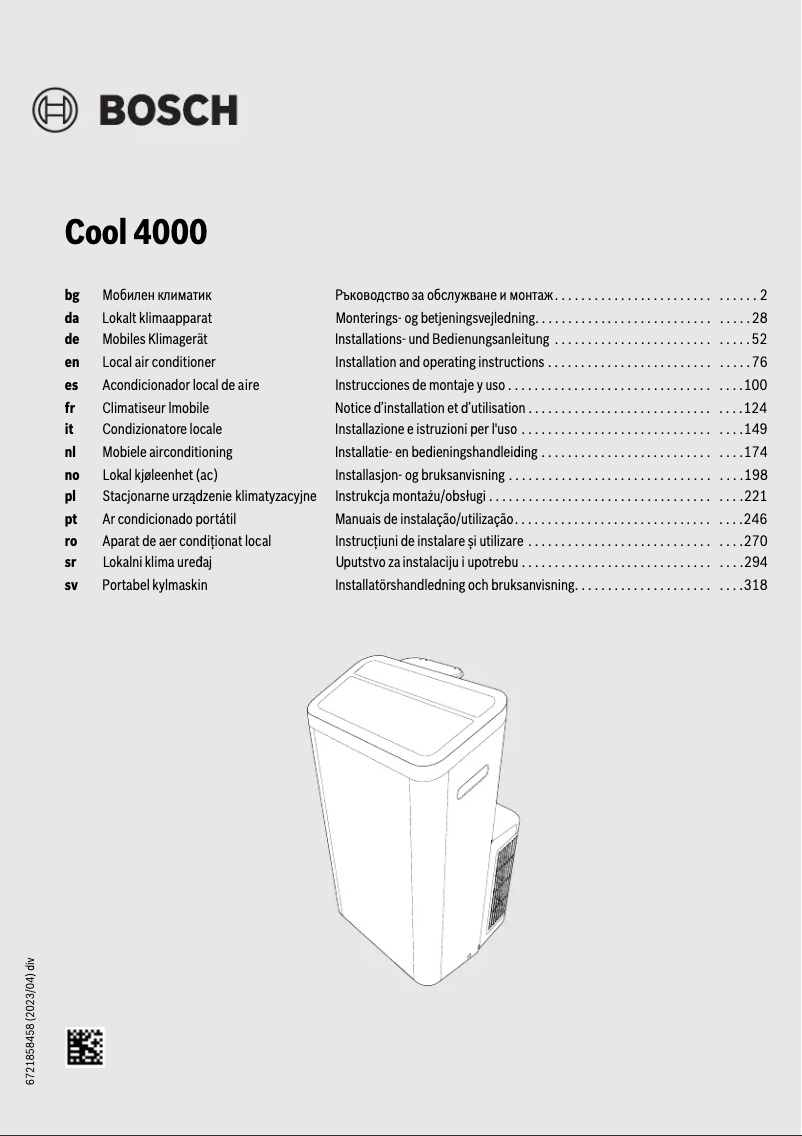 First page image of the manual for Cool 4000