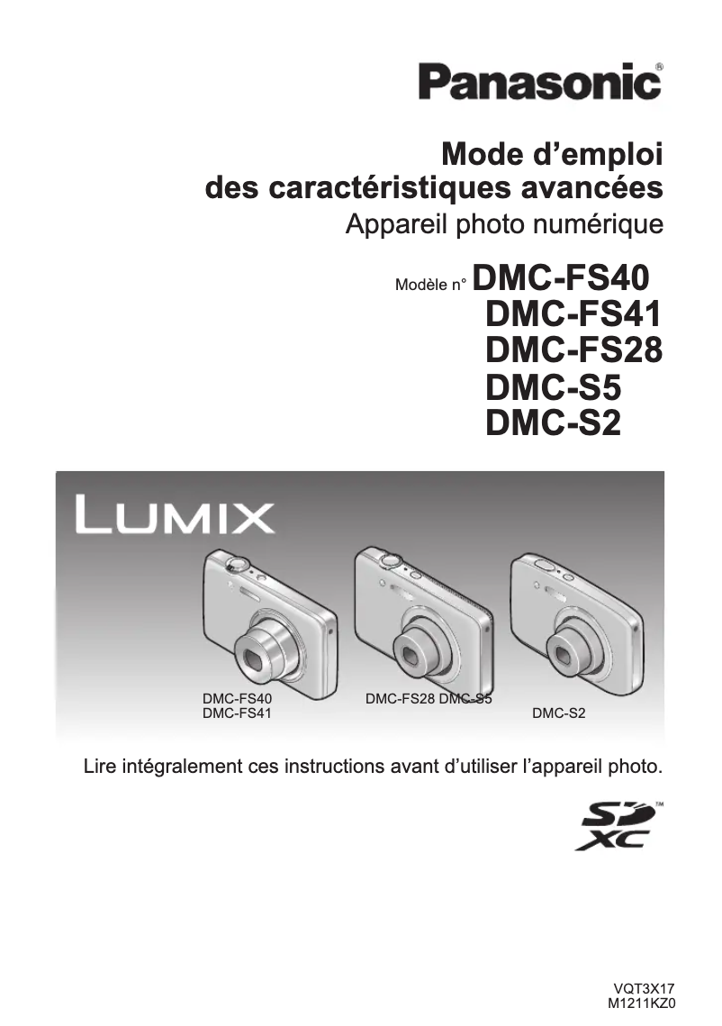 First page image of the manual for Lumix DMC-FS28