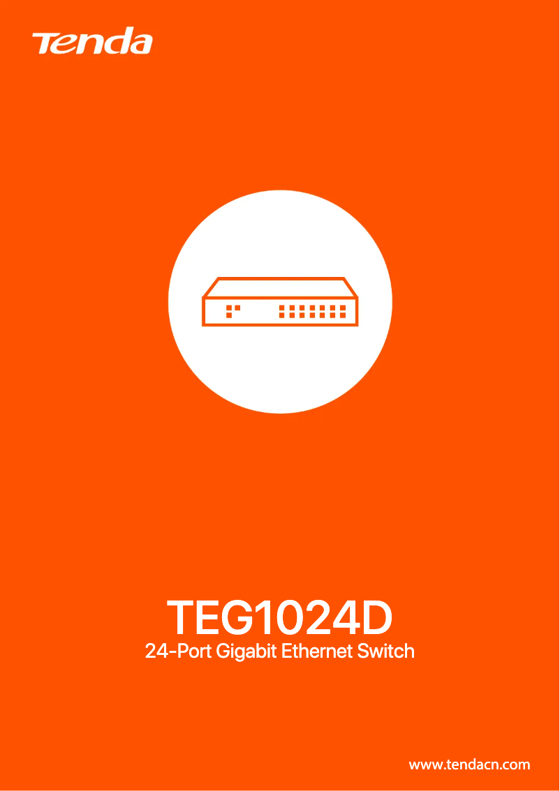Page 1 of the manual Technical Sheet Tenda TEG1024D