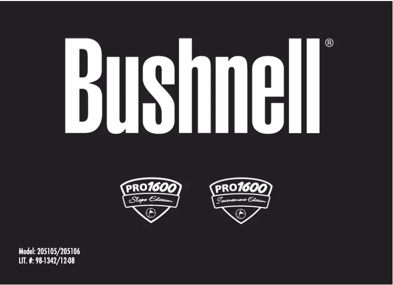 First page image of the manual for Pro 1600 Slope