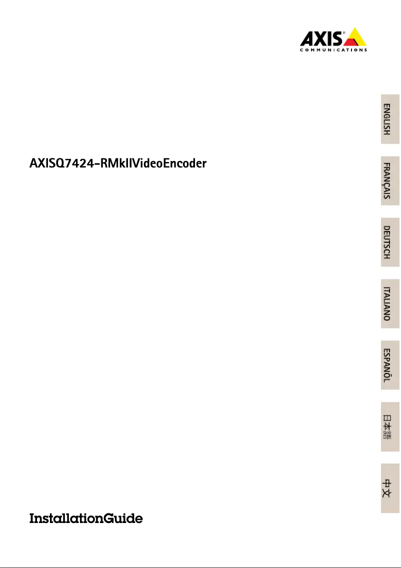 First page image of the manual for Q7424-R Mk II