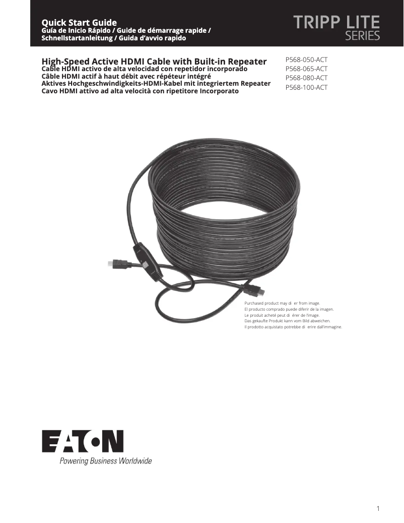 First page image of the manual for P568-065-ACT