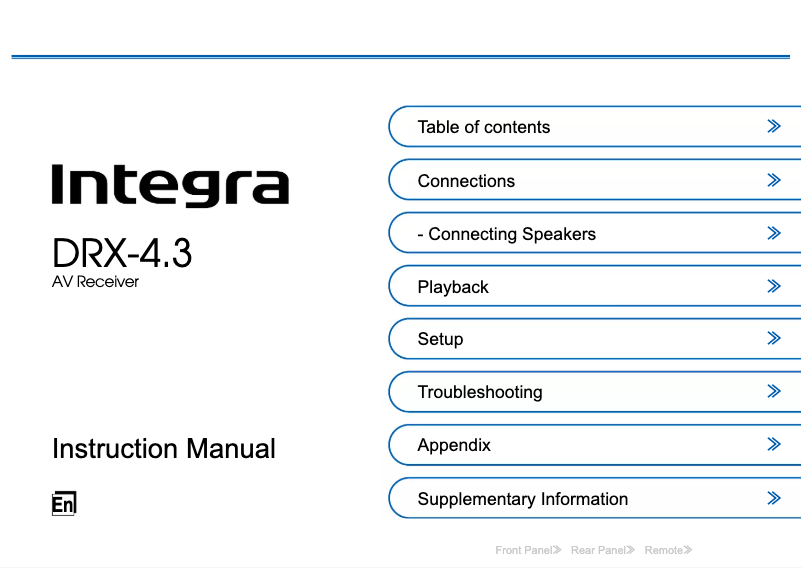 First page image of the manual for DRX-3.3