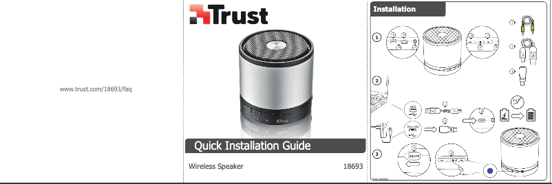 Page 1 of the manual User Manual Trust Wireless Speaker 18693