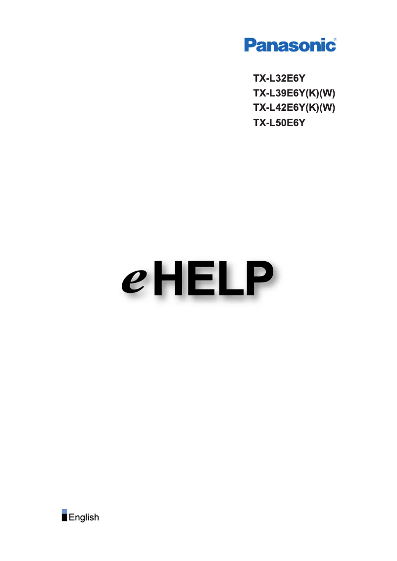 Page 1 of the manual User Manual Panasonic Viera TX-L50E6Y