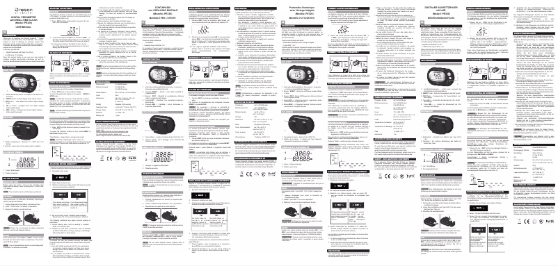 Page 1 of the manual User Manual Oregon Scientific PE 320