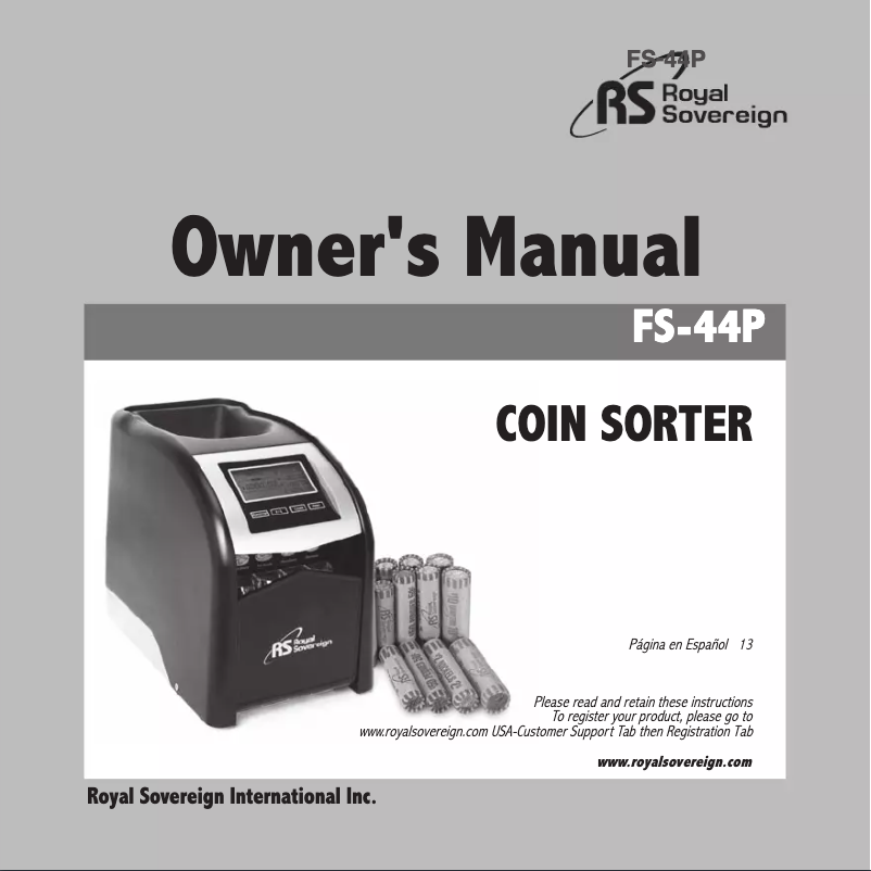 Page 1 of the manual User Manual Royal Sovereign FS-44P