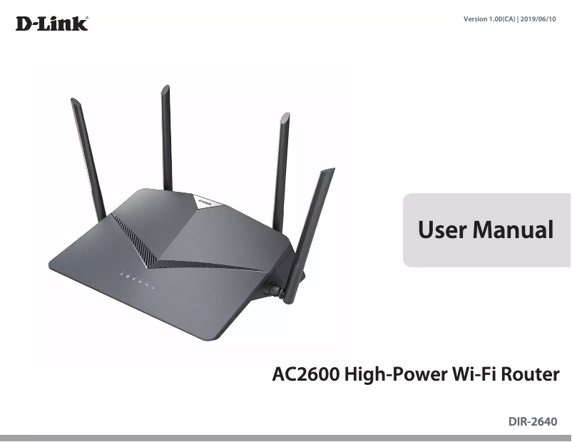 Page 1 of the manual User Manual D-Link DIR-2640