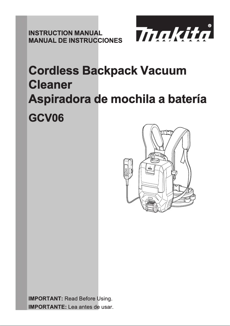 First page image of the manual for GCV06