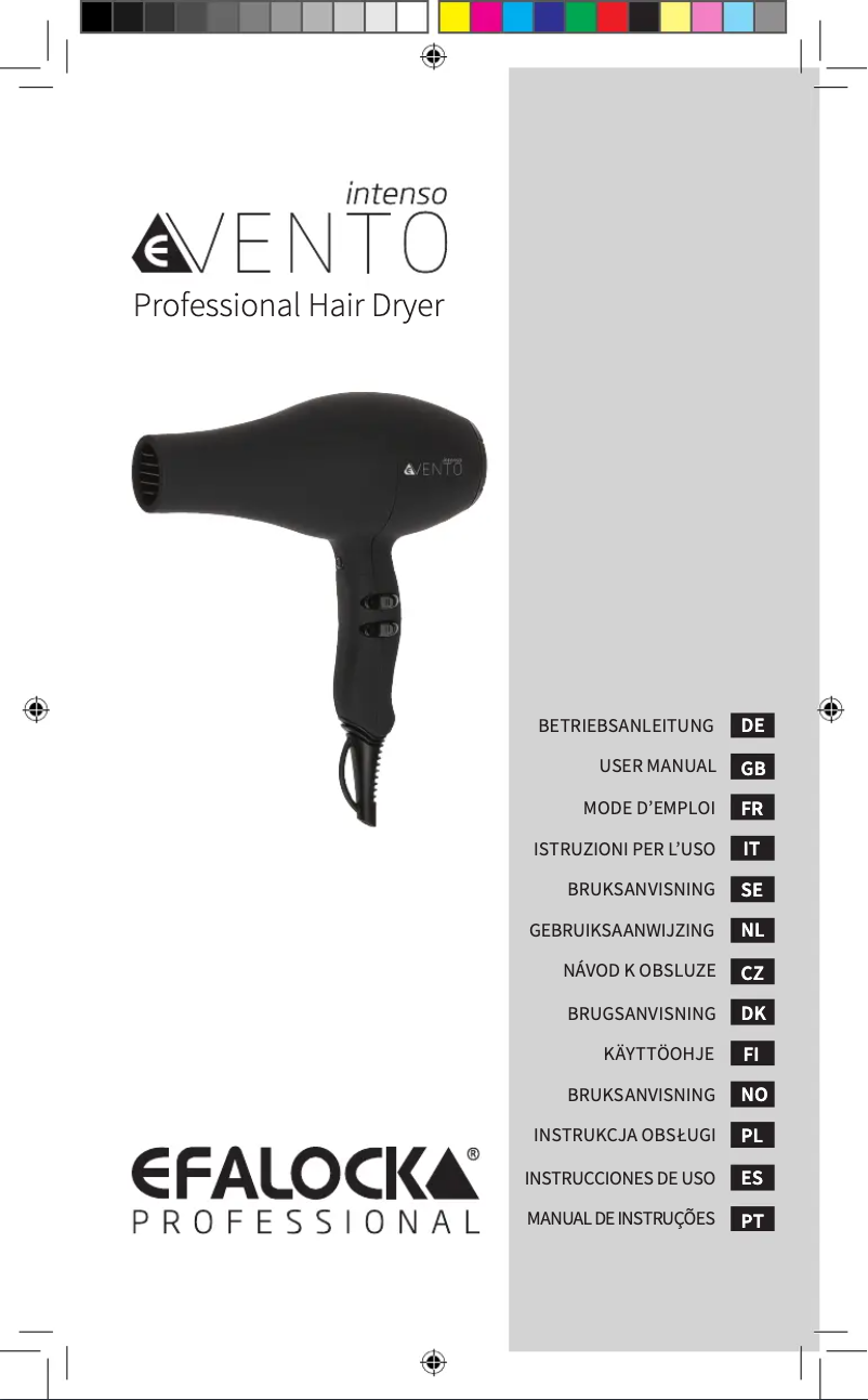 Page 1 of the manual User Manual Efalock eVento intenso