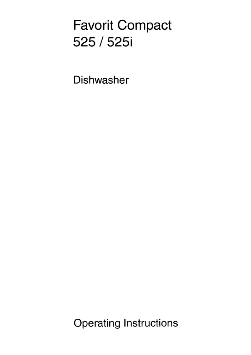 Page 1 of the manual User Manual AEG Favorit Compact 525ID