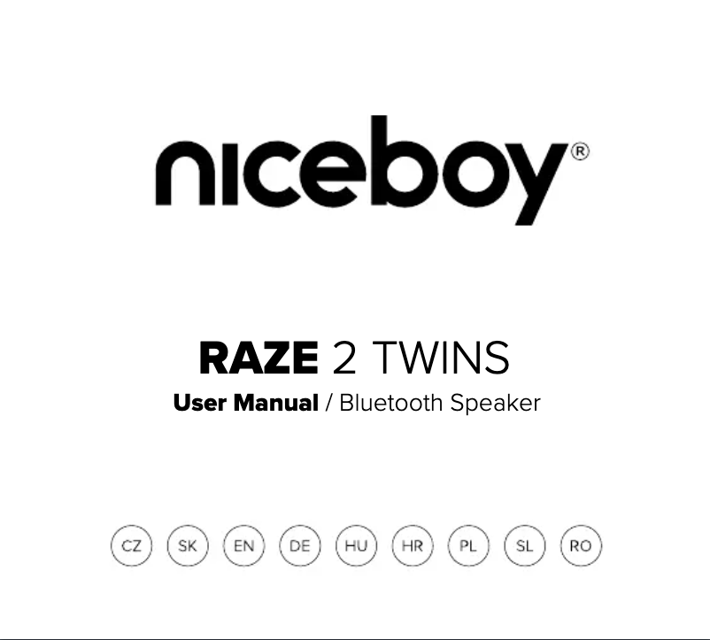 First page image of the manual for RAZE 2 twins