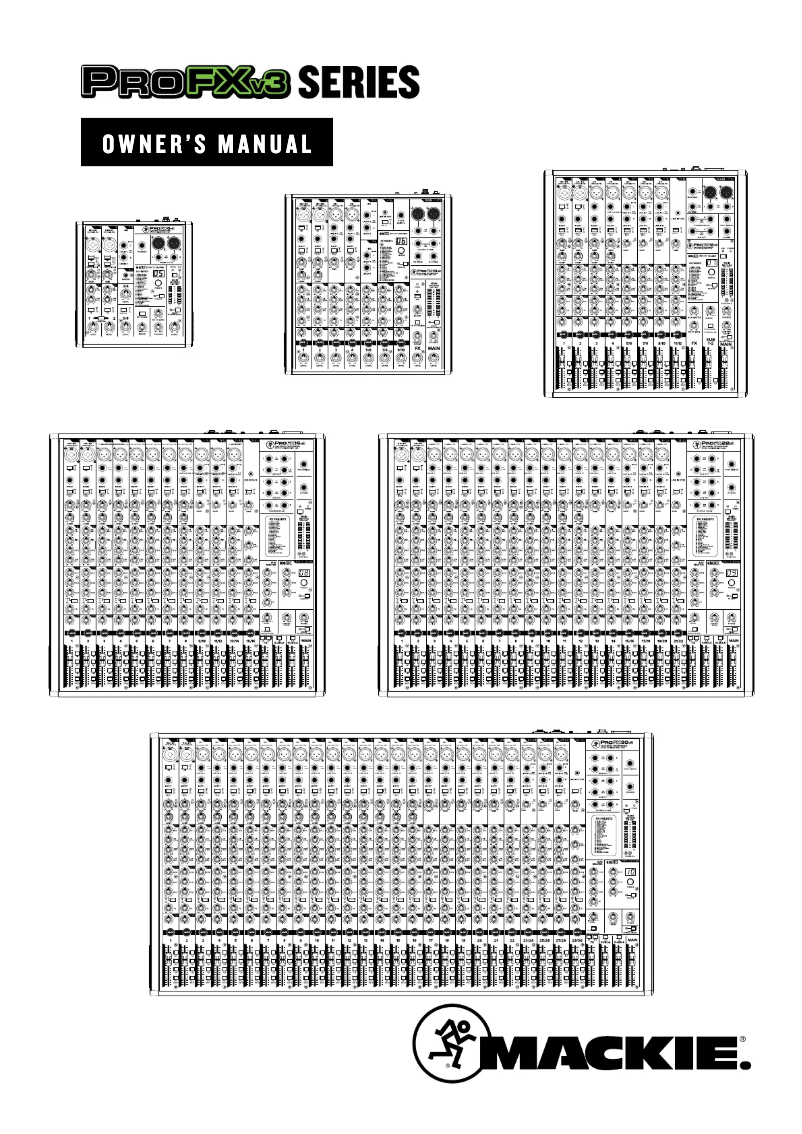 Page 1 of the manual User Manual Mackie Pro FX30 v3