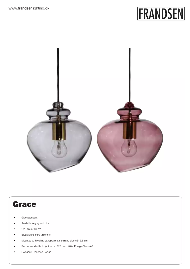 First page image of the manual for Grace