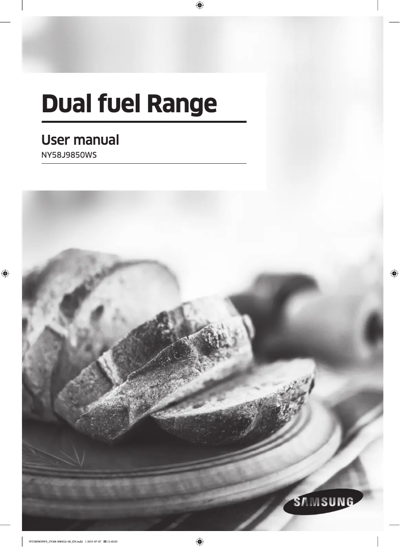 Page 1 of the manual User Manual Samsung NY58J9850WS/AA