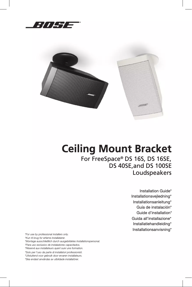 Page 1 of the manual User Manual Bose Ceiling Mount Bracket