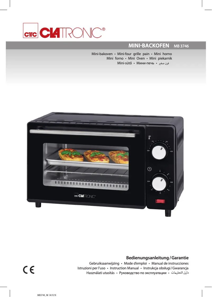 First page image of the manual for MB 3746