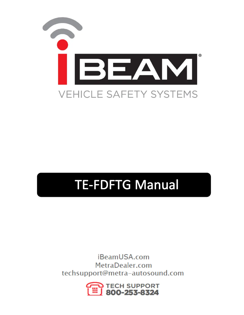 Page 1 of the manual User Manual Metra TE-FDFTG