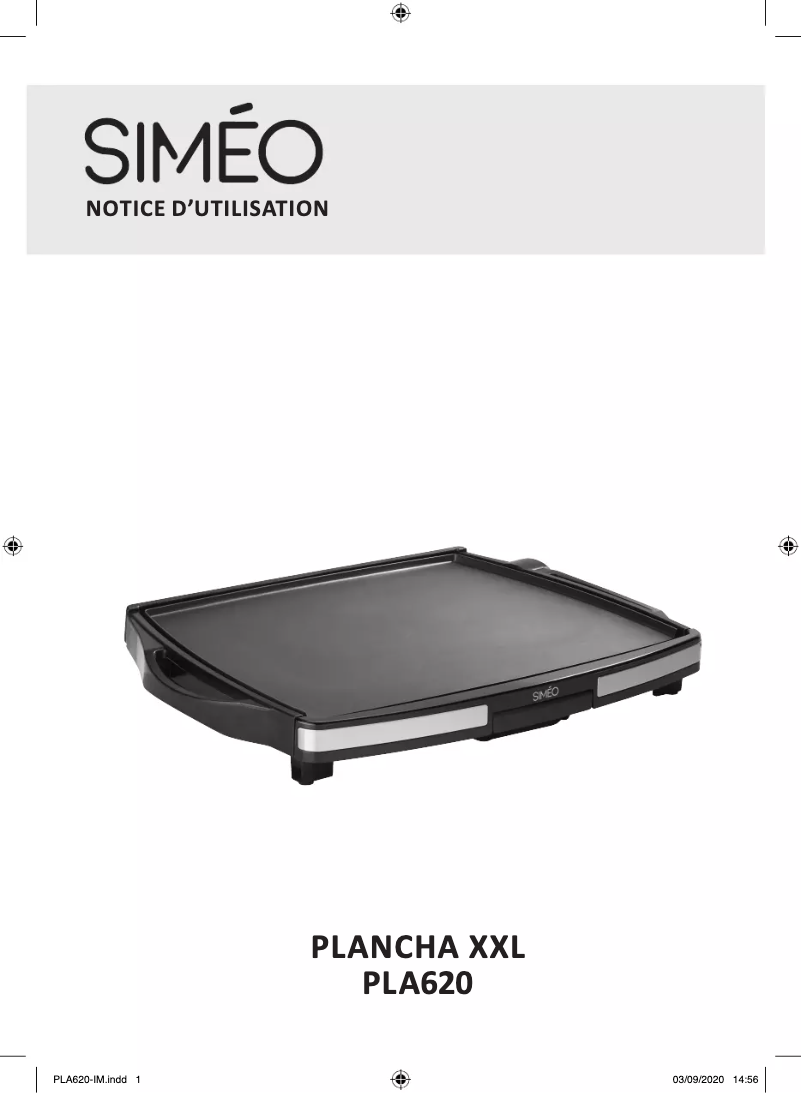 Image de la première page du manuel de l'appareil PLA620