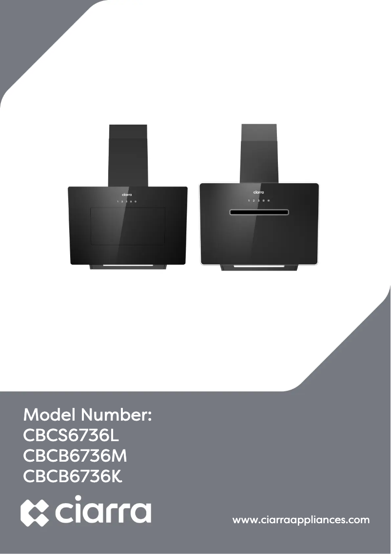 First page image of the manual for CBCB6736K