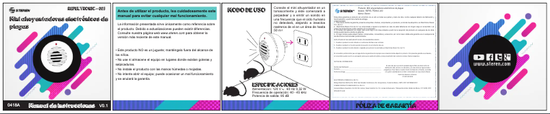 First page image of the manual for REPELTRONIC-003
