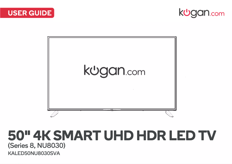 Page 1 de la notice Manuel utilisateur Kogan NU8030